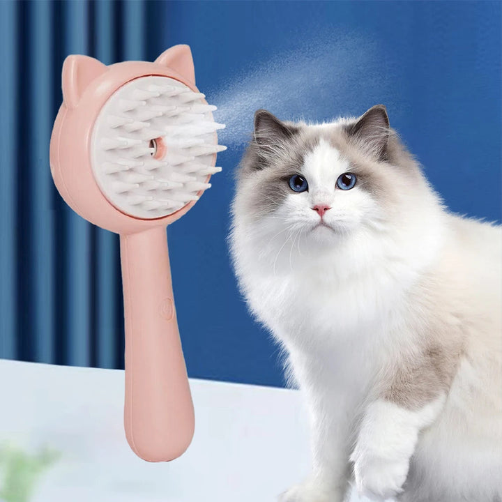 Transform Your Pet's Grooming Routine with the Hair Cleaning Brush With Mist Cat
