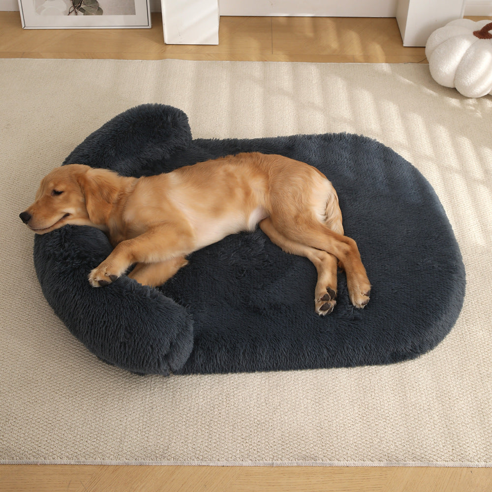 Plush Doghouse Pet Bed Warm Cushion
