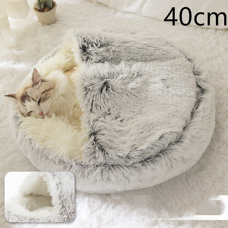 Cat Bed Pet Winter Bed Round Plush