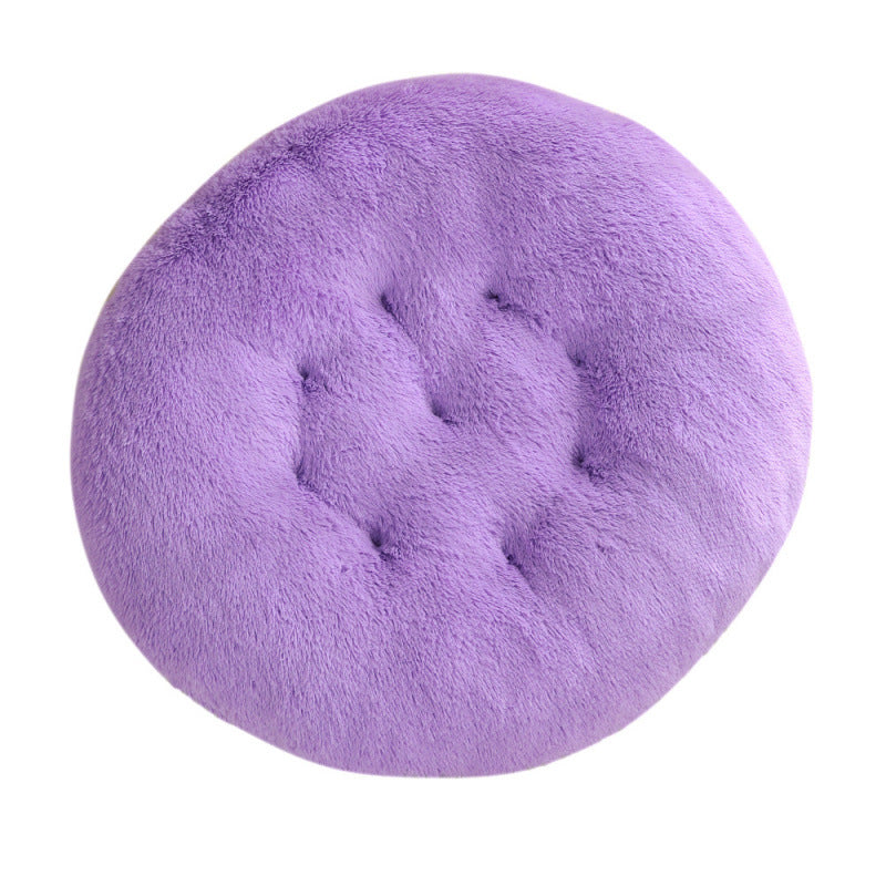 Round Pet Mat Dog Bed Plush Warm Sleep