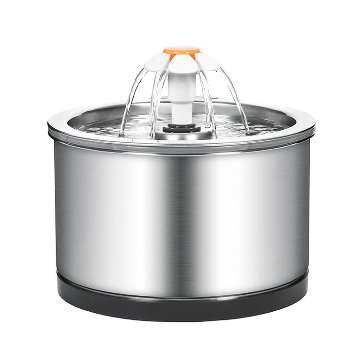 Stainless Steel Cat Flower Drinking Bowl