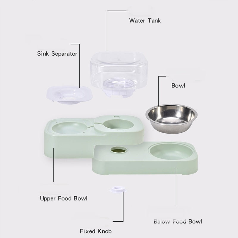 Automatic Drinking Water Cat Food Bowl