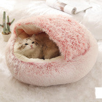 Cat Bed Pet Winter Bed Round Plush