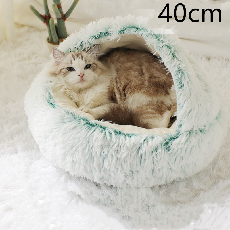 Cat Bed Pet Winter Bed Round Plush