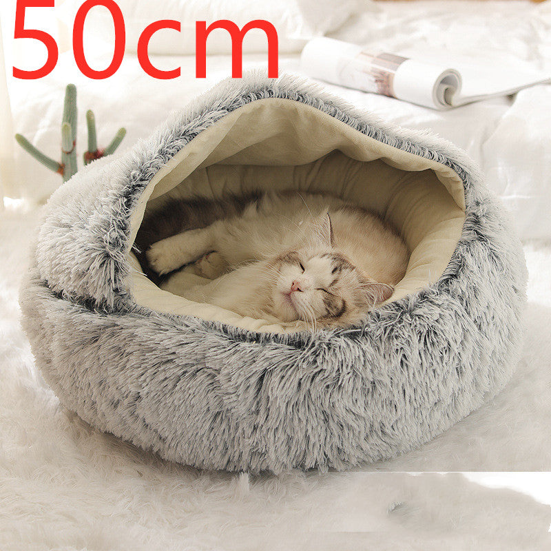 Cat Bed Pet Winter Bed Round Plush