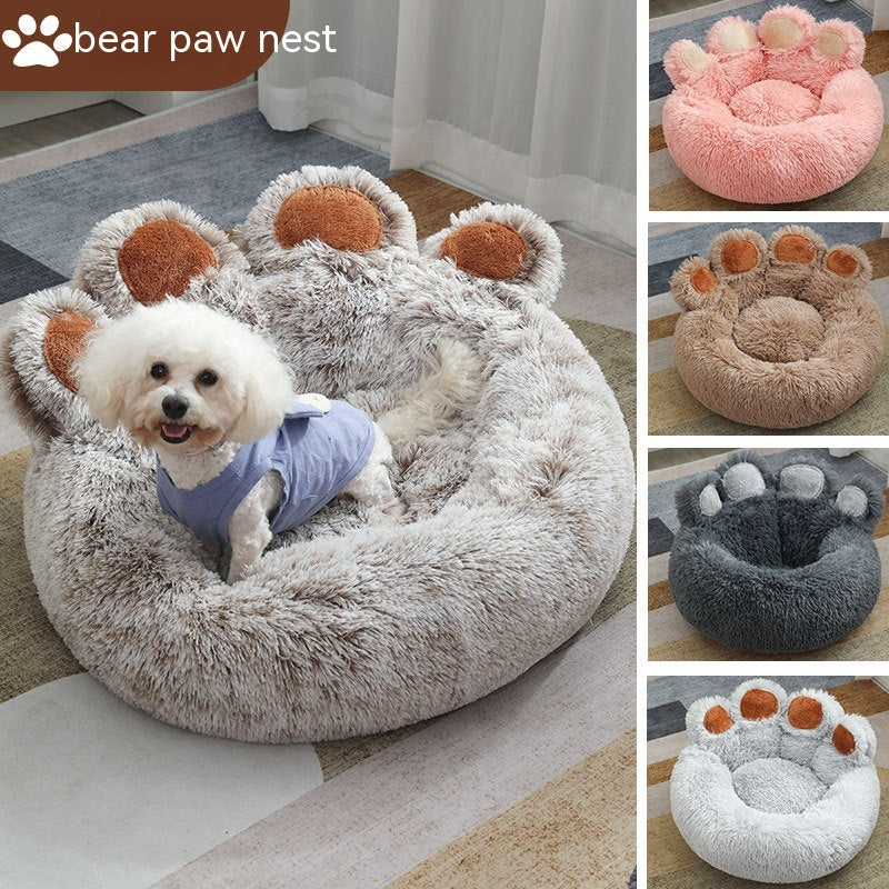 Plush Cathouse Doghouse Pet Bed