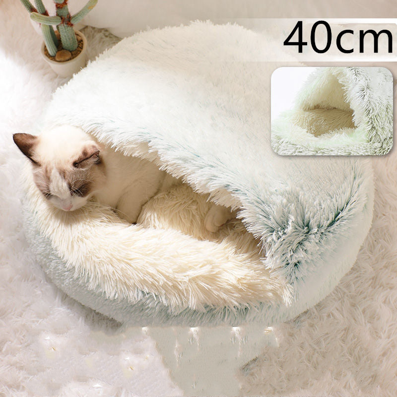 Cat Bed Pet Winter Bed Round Plush
