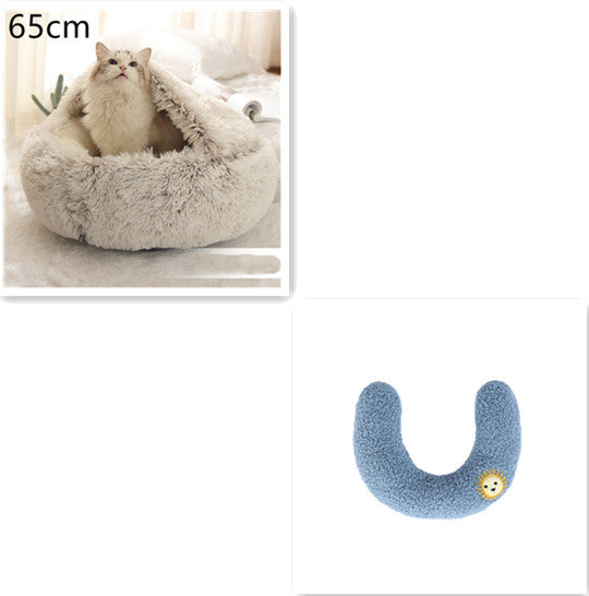 Cat Bed Pet Winter Bed Round Plush