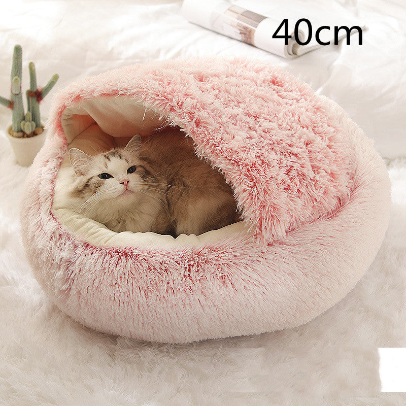 Cat Bed Pet Winter Bed Round Plush