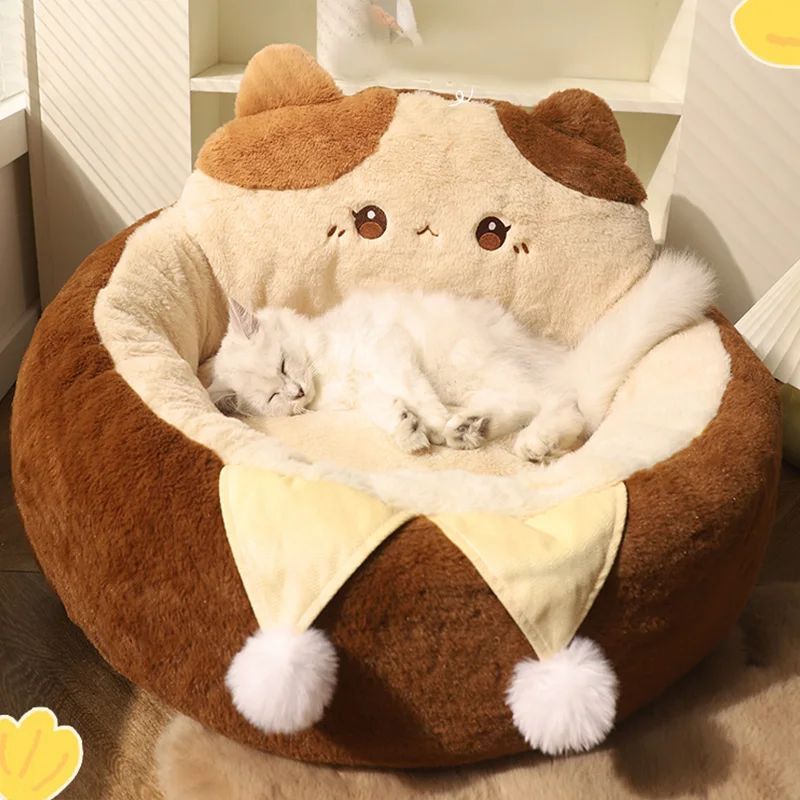 Cats Sofa Dogs Bed Round Cat Pad Mattress