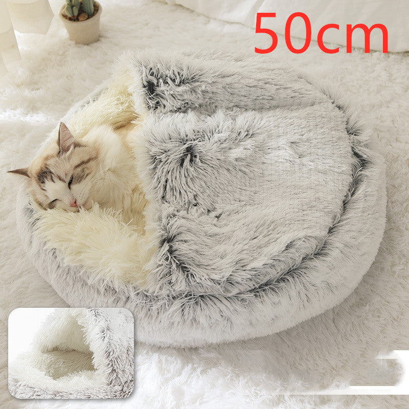 Cat Bed Pet Winter Bed Round Plush