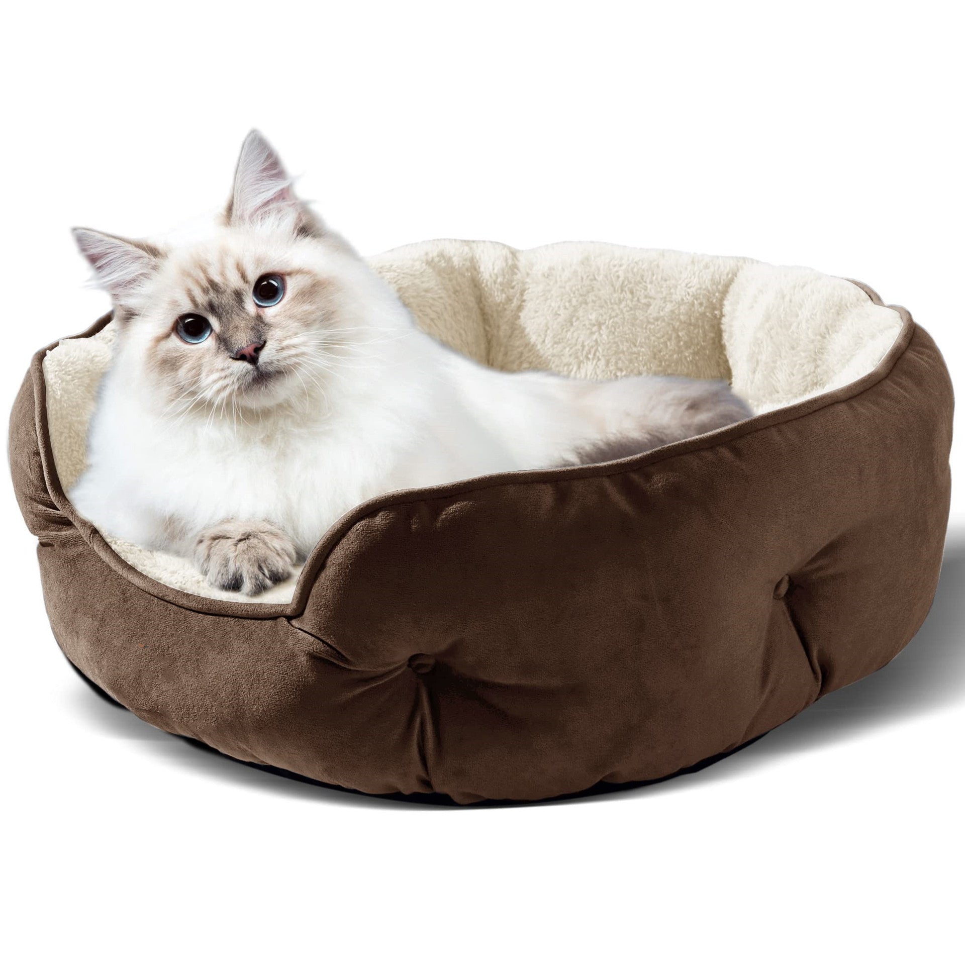 Cathouse Doghouse Round Pet Bed
