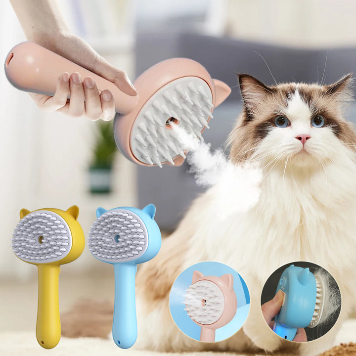 Hair Cleaning Brush With Mist Cat