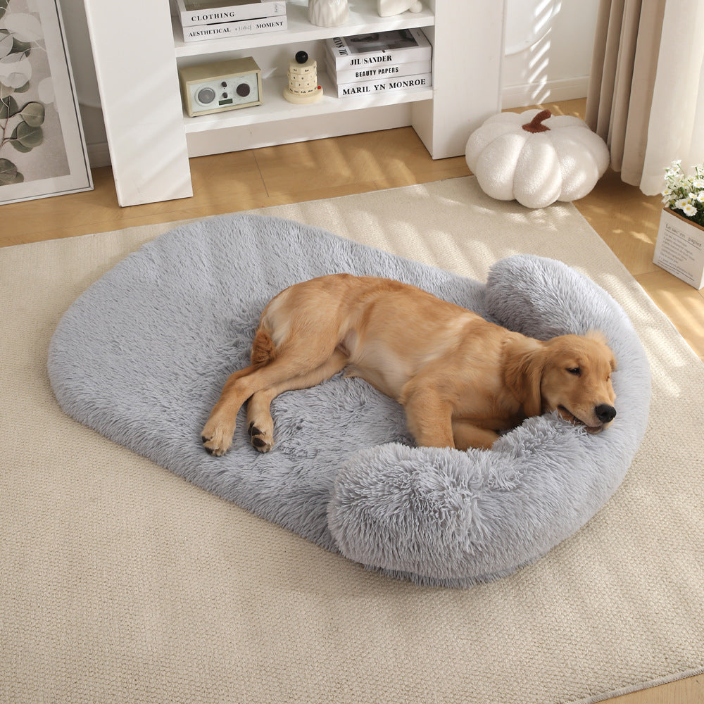 Plush Doghouse Pet Bed Warm Cushion