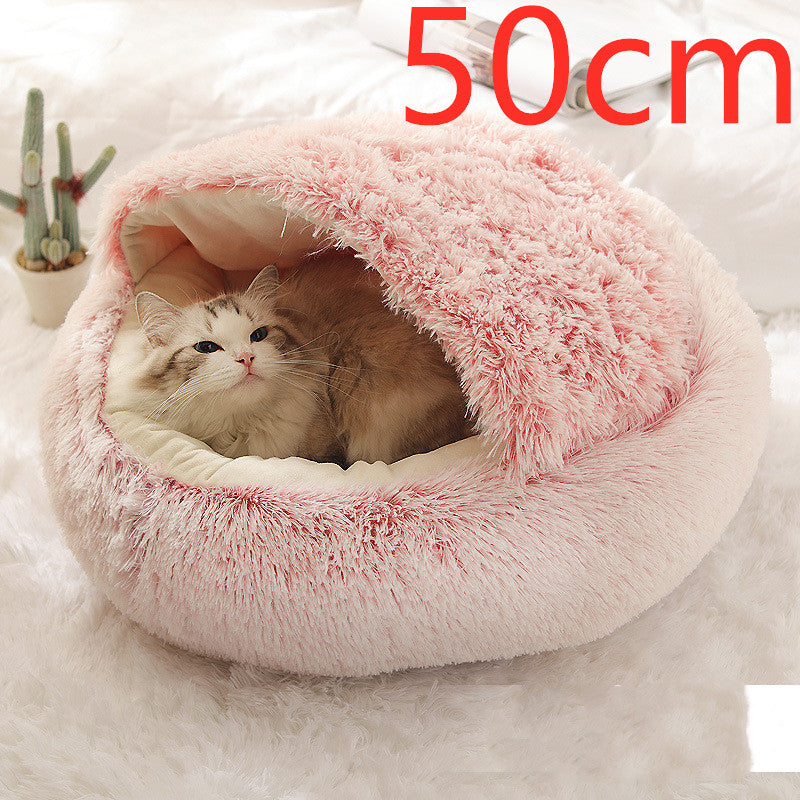 Cat Bed Pet Winter Bed Round Plush