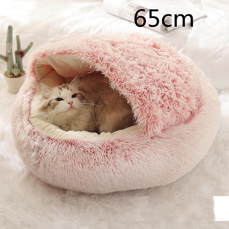 Cat Bed Pet Winter Bed Round Plush