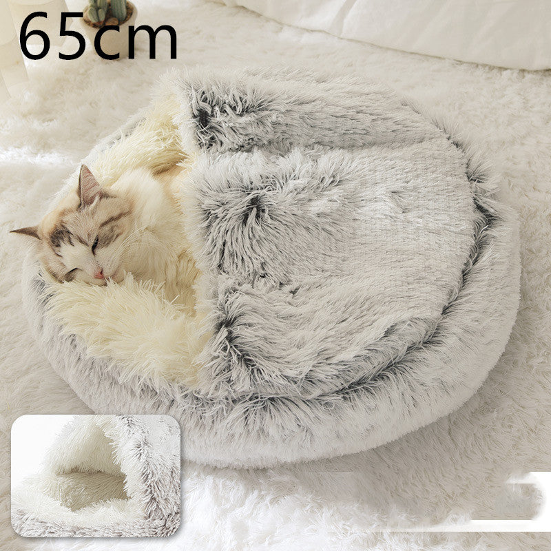 Cat Bed Pet Winter Bed Round Plush