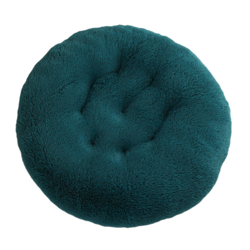 Round Pet Mat Dog Bed Plush Warm Sleep