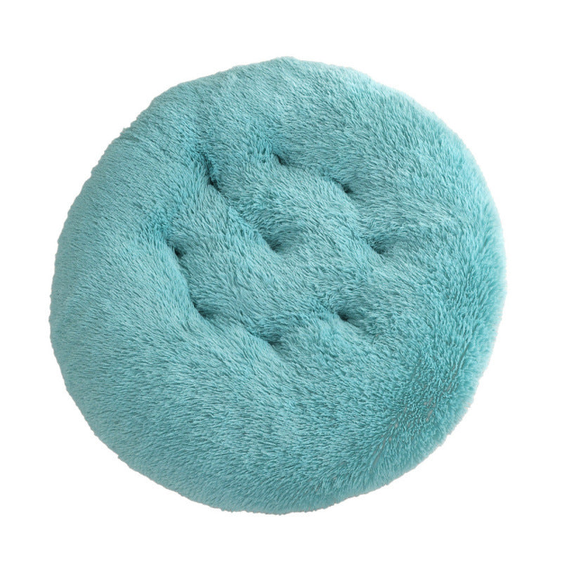 Round Pet Mat Dog Bed Plush Warm Sleep