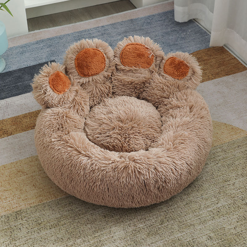 Plush Cathouse Doghouse Pet Bed