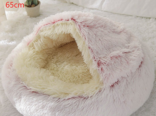 Cat Bed Pet Winter Bed Round Plush