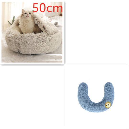 Cat Bed Pet Winter Bed Round Plush