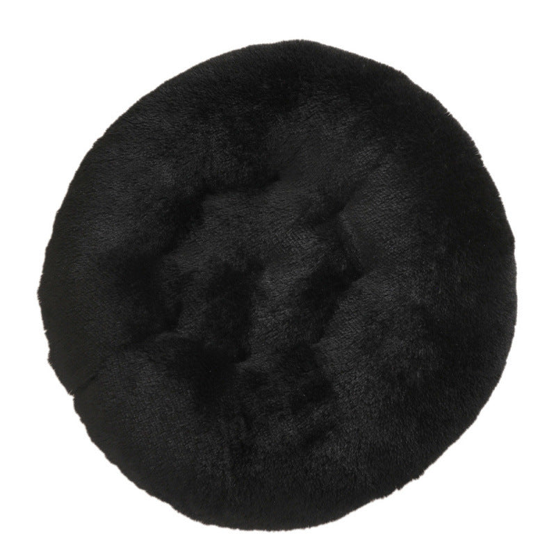 Round Pet Mat Dog Bed Plush Warm Sleep
