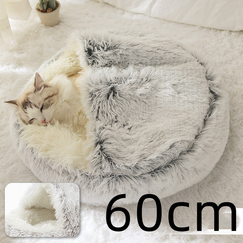 Cat Bed Pet Winter Bed Round Plush