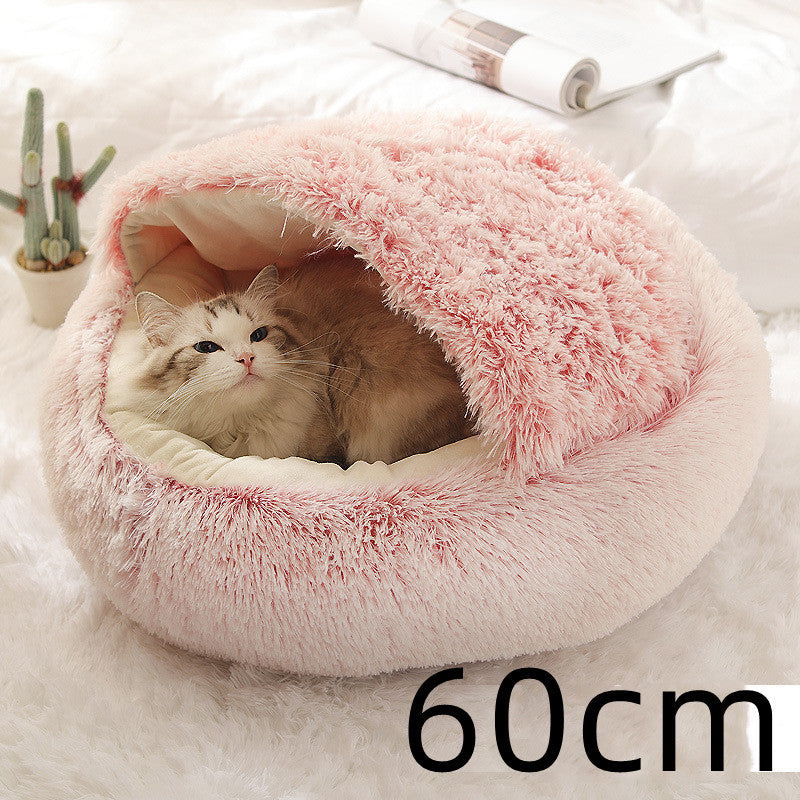 Cat Bed Pet Winter Bed Round Plush