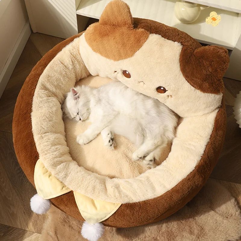Cats Sofa Dogs Bed Round Cat Pad Mattress