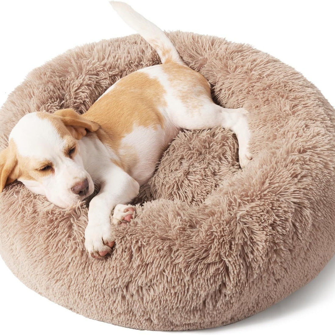 Non-slip Round Fluffy Plush Pet Bed